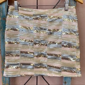 Oh My Julian Pastel Sequin Mini Skirt M